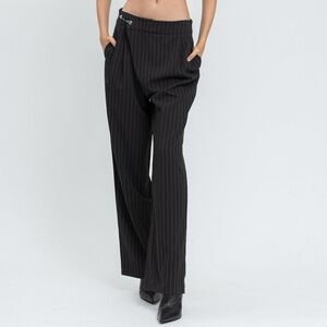 Danielle Guizio | Pinstripe Safety Pin Trouser